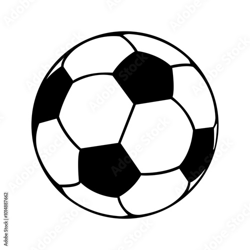 Soccer ball or football flat icon for sports apps and websites. Vector illustration.