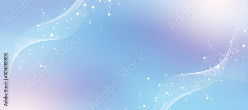 Digits abstract background with connected lines and dots. Digital neural networks. Network and connection background for your presentation. Graphic polygonal background. Vector illustration.