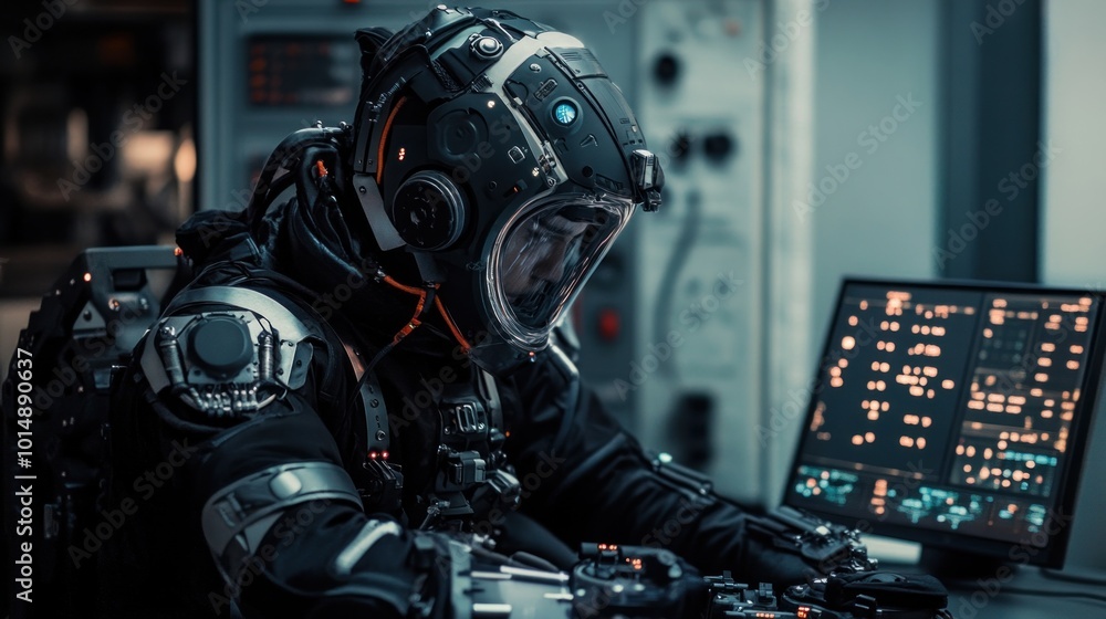 Astronaut in futuristic space suit Astronaut in futuristic space suit