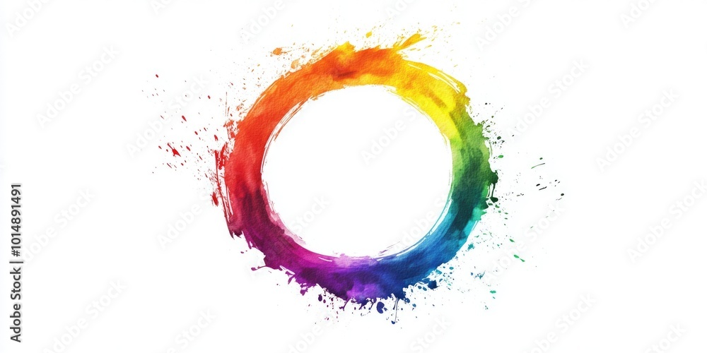 Rainbow Paint Splatter Circle Rainbow Paint Splatter Circle