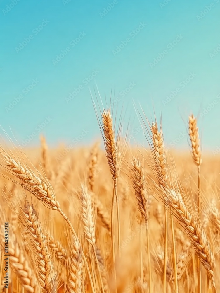 Field of Wheat with Blue Sky Field of Wheat with Blue Sky