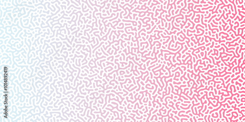 Abstract Reaction-diffusion Turing pattern natural texture pink  gradient color scheme. Linear design with biological algorithm psychedelic background. Reaction-diffusion or truing patter