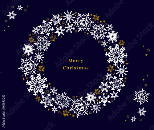 雪の結晶　クリスマスリース