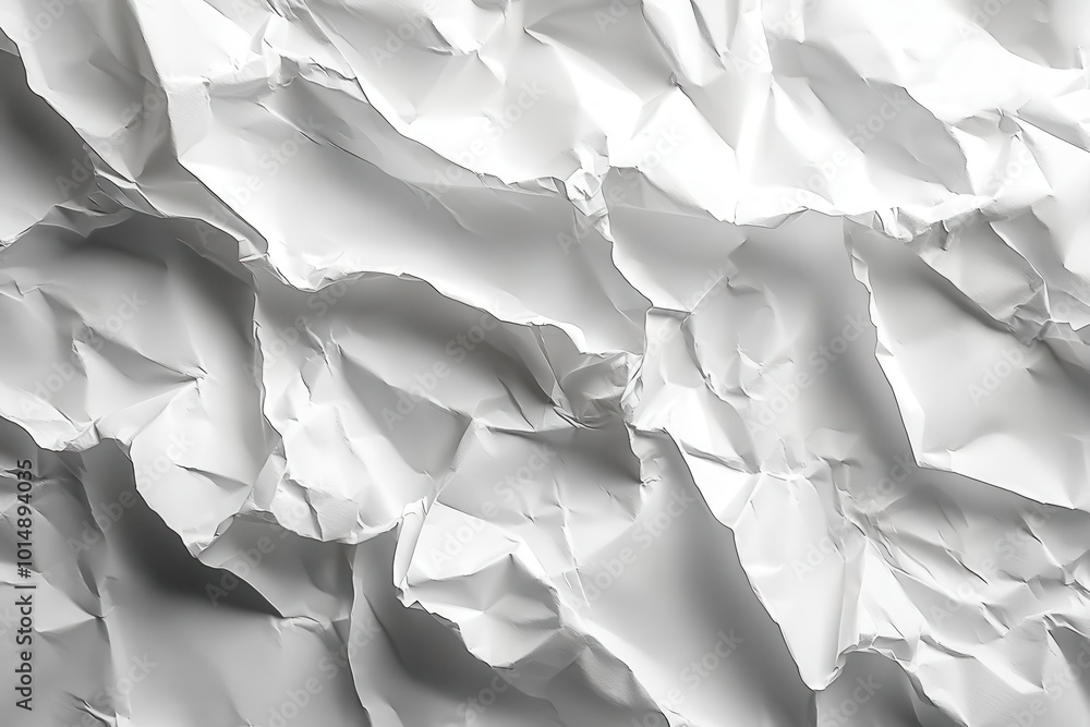 closeup of crumpled white paper texture highlighting intricate folds and shadows subtle variations in tone create a minimalist yet visually interesting background for design projects closeup of crumpled white paper texture highlighting intricate folds and shadows subtle variations in tone create a minimalist yet visually interesting background for design projects
