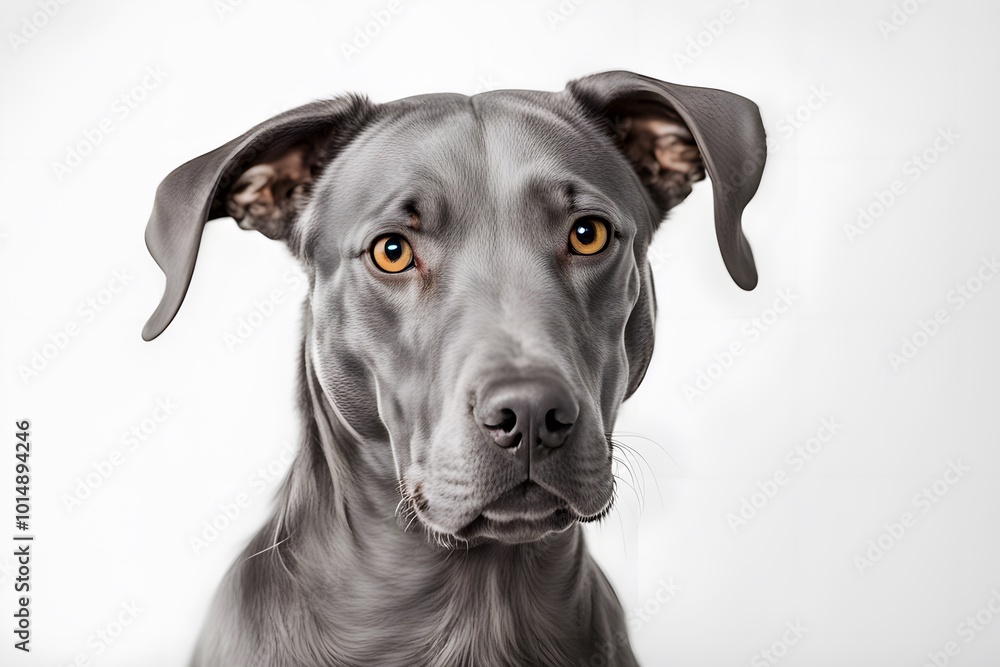 Blue lacy dog on white background, Ai Generated Blue lacy dog on white background, Ai Generated