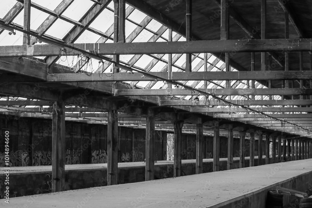Abandoned station somewhere in Belgium. The station played an important role during the Second World War. Now no train stops and it is quiet Abandoned station somewhere in Belgium. The station played an important role during the Second World War. Now no train stops and it is quiet