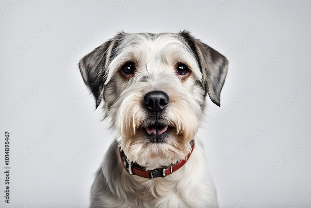 Boglen terrier dog on white background, AI Generated Boglen terrier dog on white background, AI Generated
