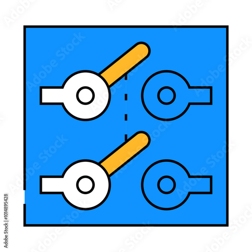 dpdt electronic device line icon vector. dpdt electronic device sign. isolated symbol illustration