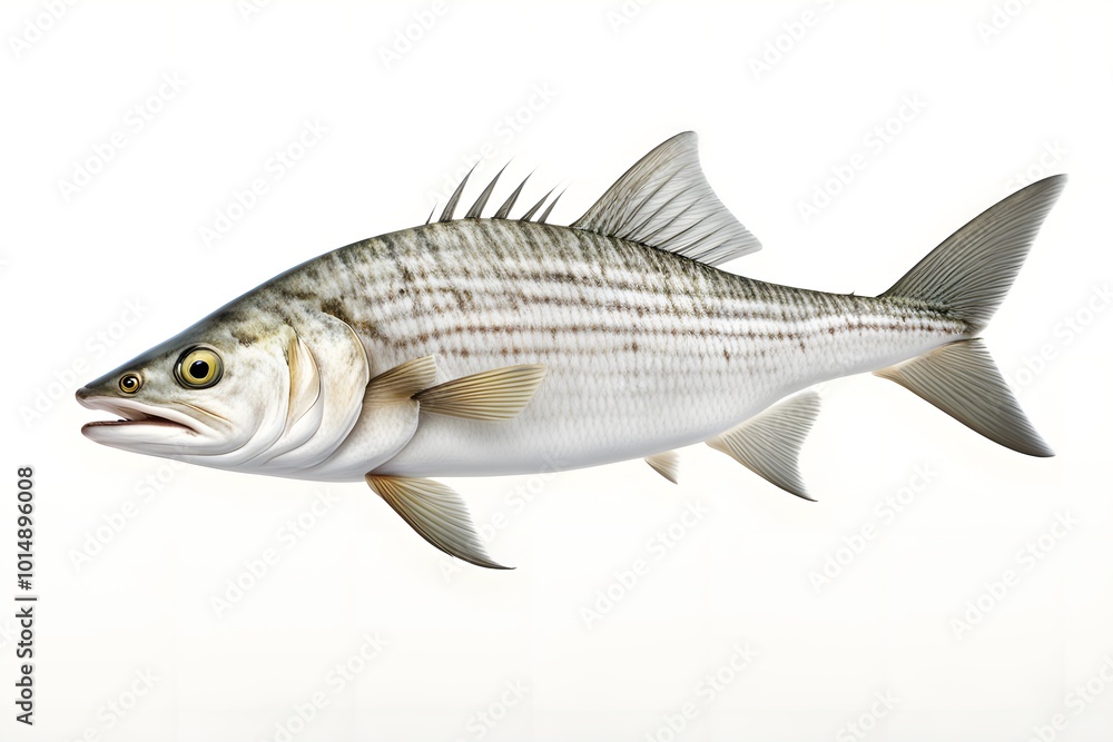Bonefish on white background, Ai Generated Bonefish on white background, Ai Generated