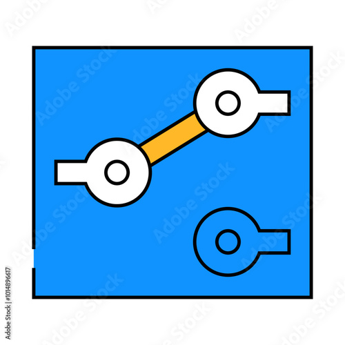 single pole double throw electric switch line icon vector. single pole double throw electric switch sign. isolated symbol illustration