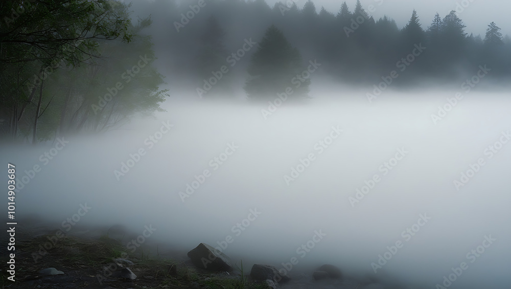 Whispers of Dawn: A Tree in the Fog Whispers of Dawn: A Tree in the Fog
