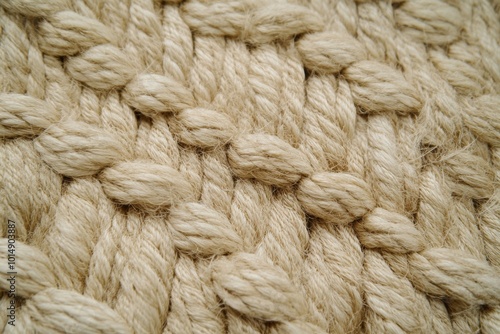 Close-Up of Natural Fiber Rope Texture