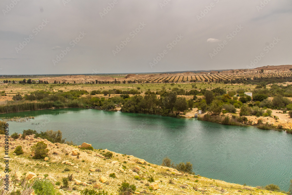 Fototapeta premium The Majestic El Haouareb Dam in Kairouan, Tunisia