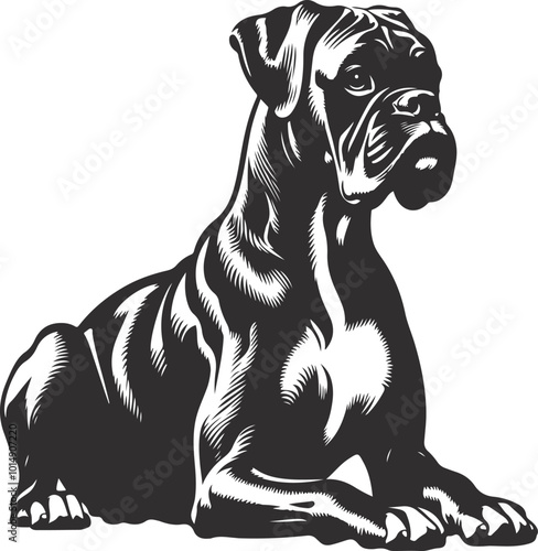 black and white dog