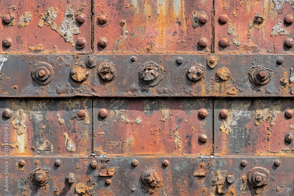 Background of a rusty old iron metal sheet - generative ai Background of a rusty old iron metal sheet - generative ai