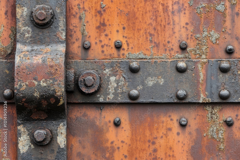 Background of a rusty old iron metal sheet - generative ai Background of a rusty old iron metal sheet - generative ai