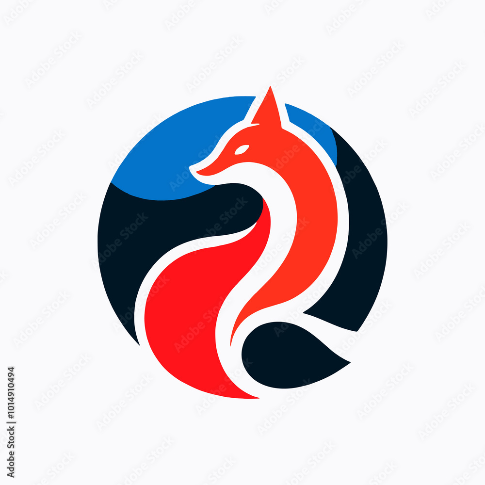 Naklejka premium Fox Ball Fire