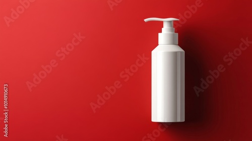 a blank white cosmetic bottle with a matte finish