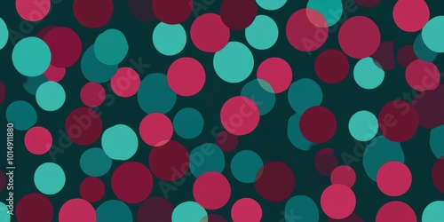 Colorful Dots Pattern on Dark Background