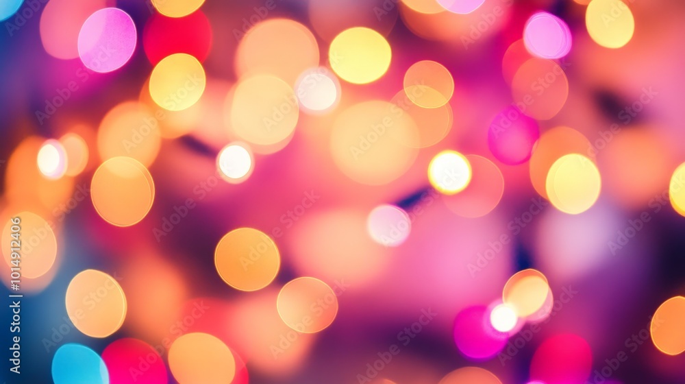 Fototapeta premium Vibrant Bokeh Lights in Soft Focus