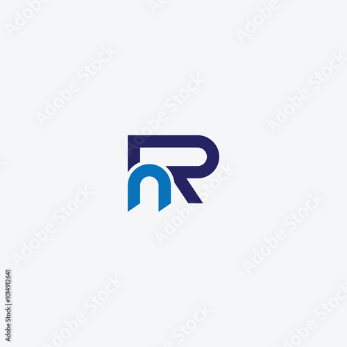 HR or RH abstract outstanding letter design. Awesome branding company different colors illustration logo.	