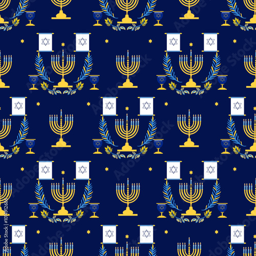 Pattern Stylized Israel Background, Banner, Bauhaus, Passover, Rosh Hashanah, Yom Kippur, Sukkot, Hanukkah, Purim