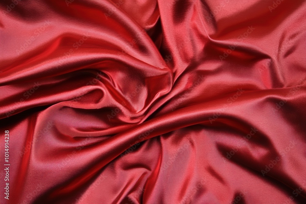 Elegant Red Satin Fabric with Smooth Texture Elegant Red Satin Fabric with Smooth Texture