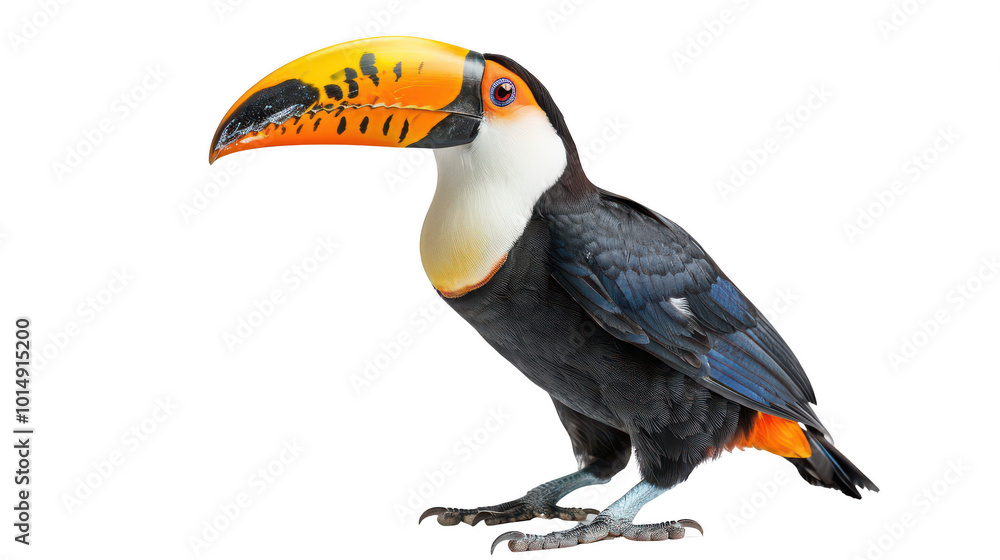 Naklejka premium Colorful Toucan with Vibrant Beak