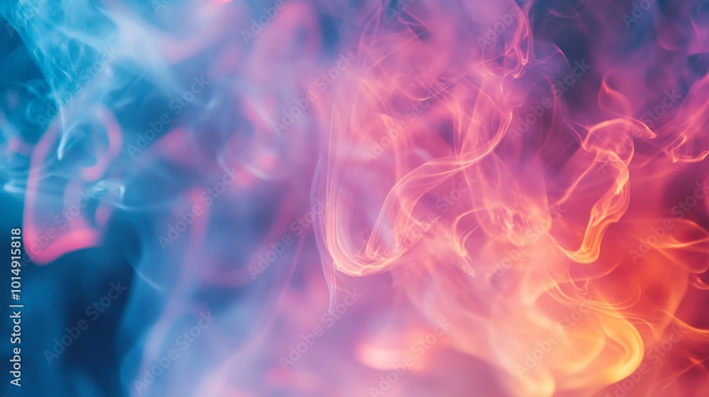 Colorful Abstract Smoke Swirls in the Air Colorful Abstract Smoke Swirls in the Air