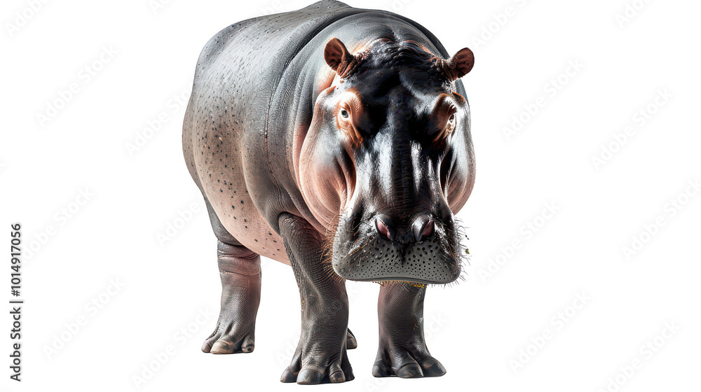 Realistic Illustration of a Hippo Realistic Illustration of a Hippo