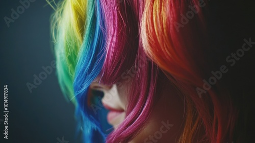 Person with colorful hair