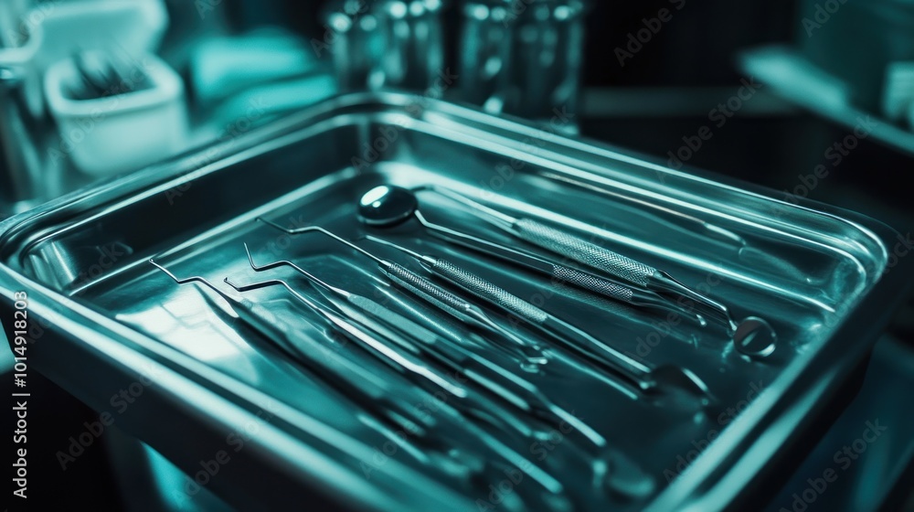 Sterile Dental Tools in a Tray Sterile Dental Tools in a Tray