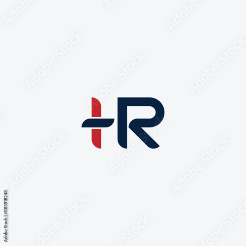 HR or RH abstract outstanding letter design. Awesome branding company different colors illustration logo.	