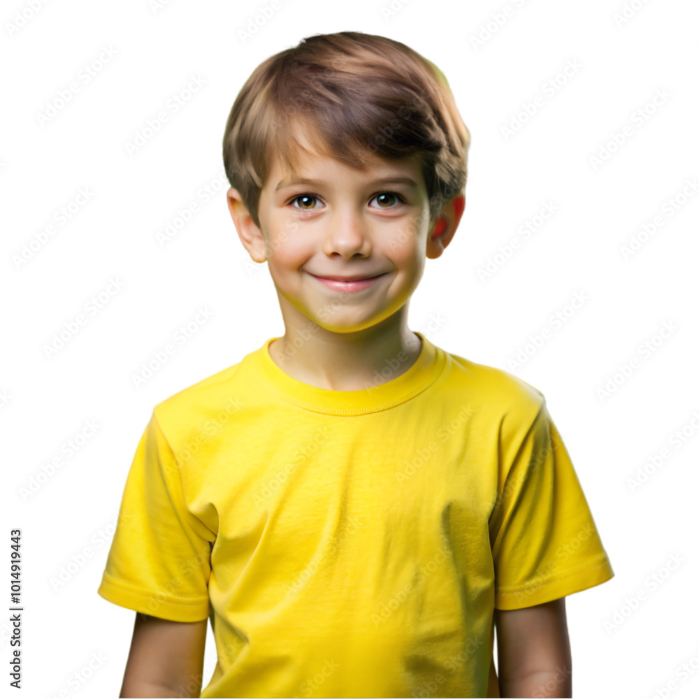 Hispanic todler portrait brick clothing on transparent background