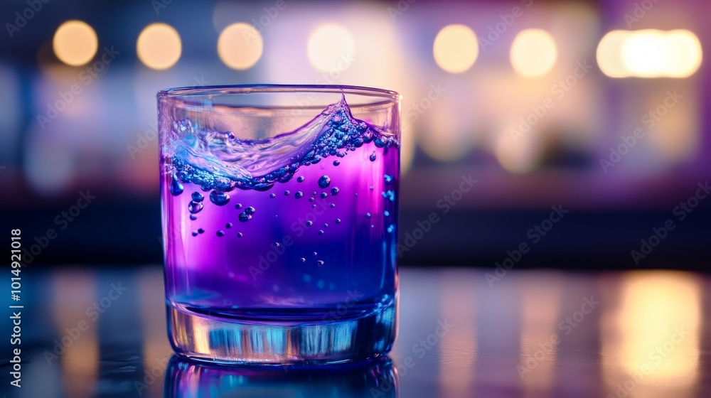 Captivating Cocktail: Vibrant Hues, Effervescent Bubbles, and Alluring Ambience Captivating Cocktail: Vibrant Hues, Effervescent Bubbles, and Alluring Ambience