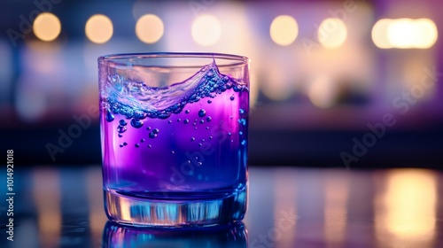 Captivating Cocktail: Vibrant Hues, Effervescent Bubbles, and Alluring Ambience