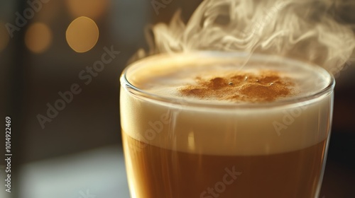 Steaming Hot Latte Infused with Autumn Spice