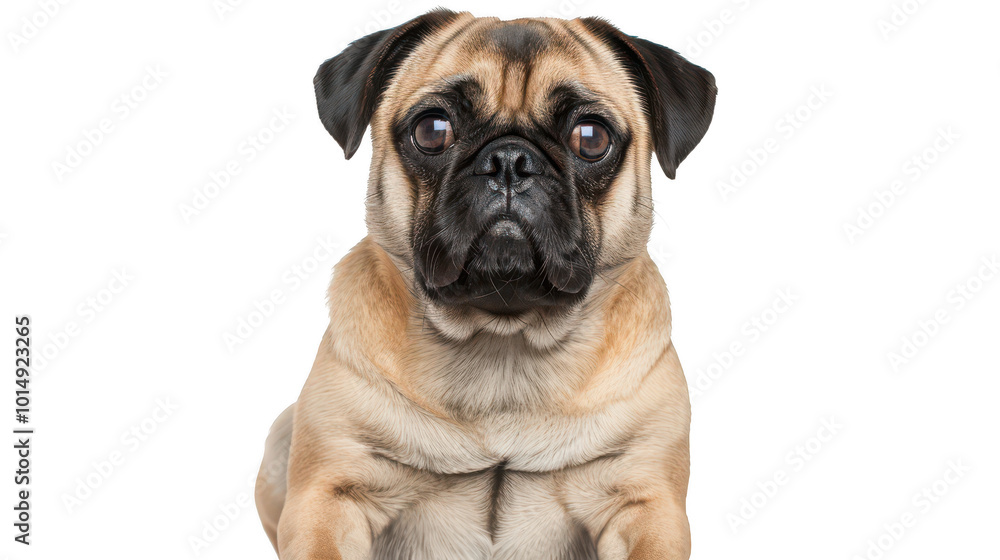 Cute Pug Dog Portrait Cute Pug Dog Portrait
