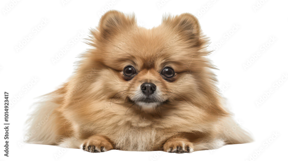 Cute Pomeranian Dog Lying Down Cute Pomeranian Dog Lying Down
