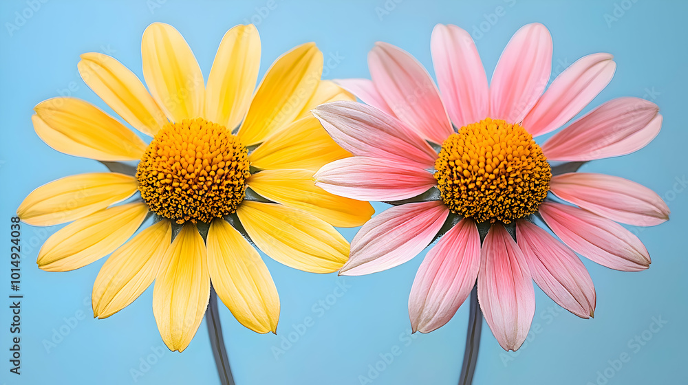 Naklejka premium A macro shot of a yellow prairie coneflower a blurred soft color background