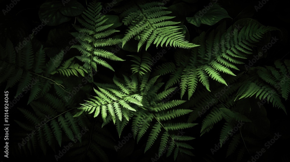 Fern Leaf Close Up Dark Fern Leaf Close Up Dark