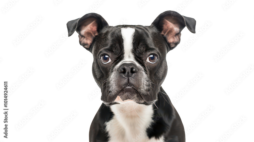 Fototapeta premium Adorable Black and White Dog Portrait