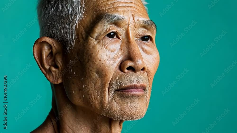 Elderly Man Contemplates as He Gazes Into the Distance Generative AI Elderly Man Contemplates as He Gazes Into the Distance Generative AI