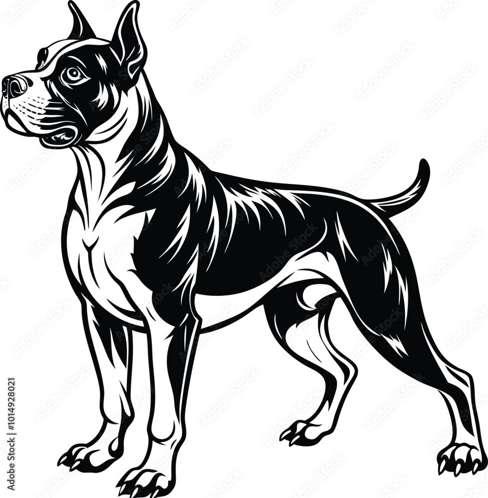 Fototapeta premium black and white dog