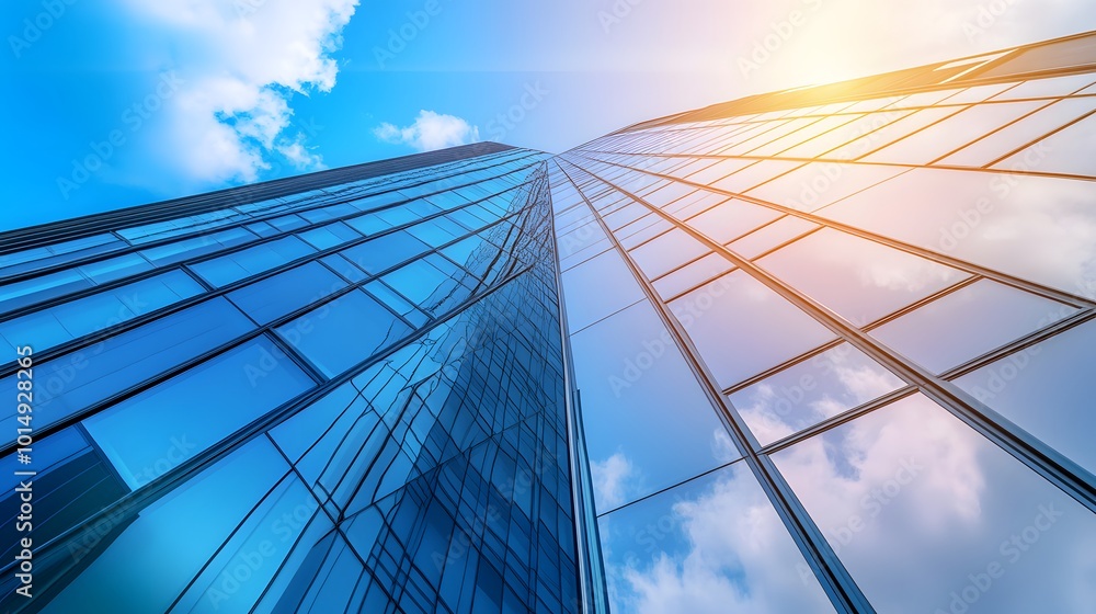 Modern Glass Building under Bright Sky Modern Glass Building under Bright Sky