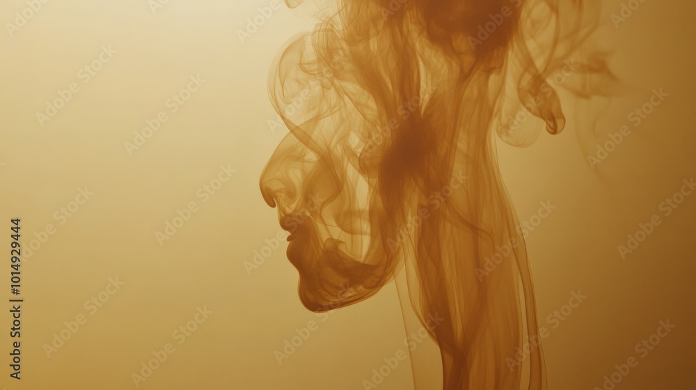 Ethereal Presence: A Smoky Silhouette of Mystery and Beauty Ethereal Presence: A Smoky Silhouette of Mystery and Beauty