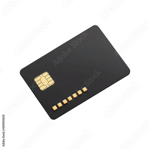 Wallpaper Mural Black credit card, white isolate background transparent background Torontodigital.ca