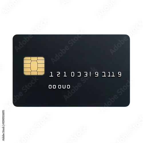 Wallpaper Mural Black credit card on white isolate background. transparent background Torontodigital.ca