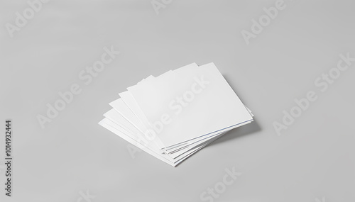 Blank white playing cards face mock up, isolated. photo