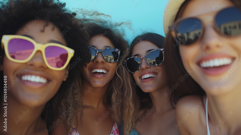 Candid Selfie Moment with a Diverse Group of Friends Using a Flip Phone, Showcasing Joyful Expressions and Fun Interactions Together Candid Selfie Moment with a Diverse Group of Friends Using a Flip Phone, Showcasing Joyful Expressions and Fun Interactions Together